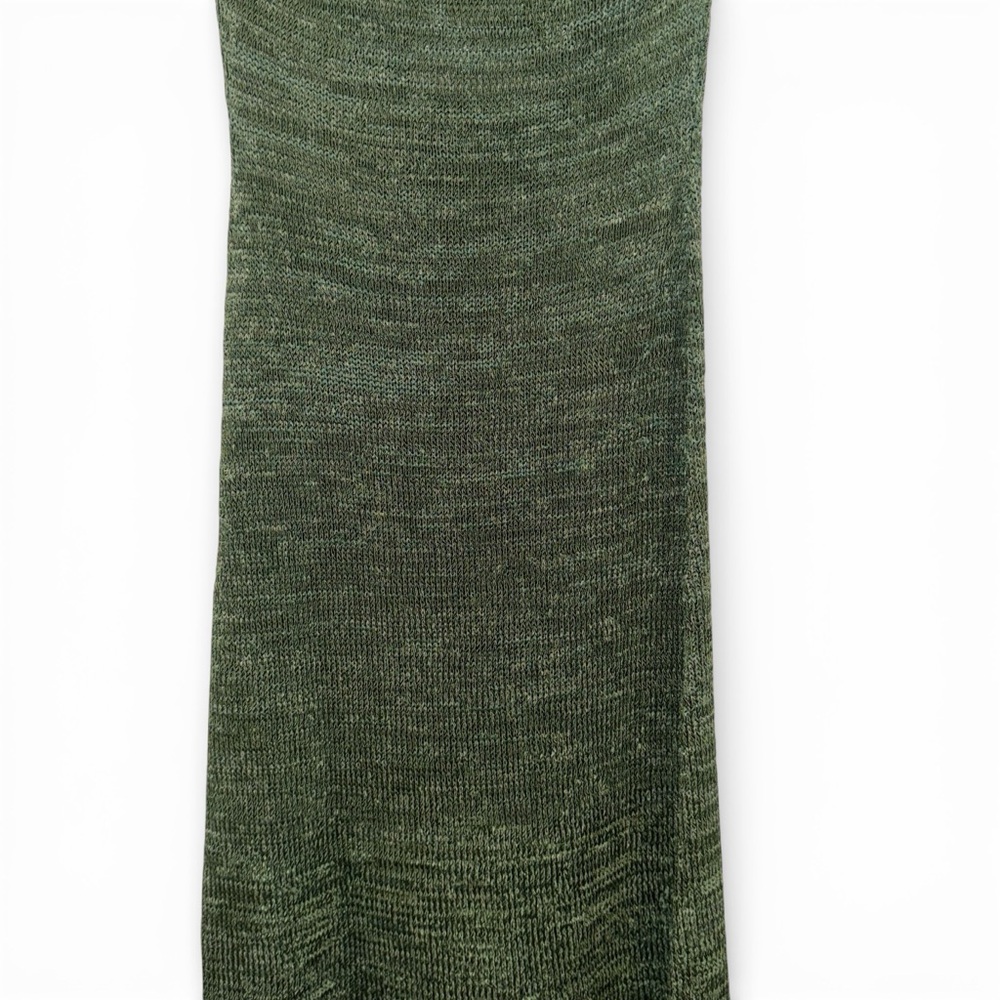 JW Anderson Green Metallic Knit Maxi Dress Gold Foil Coated Medium Designer NWT - Picture 10 of 13
